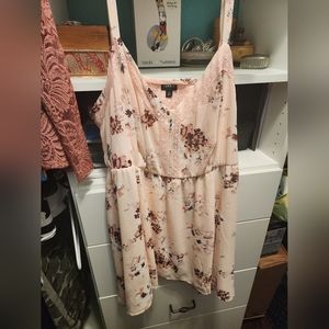 New...Pretty Pink Floral Cami style Top